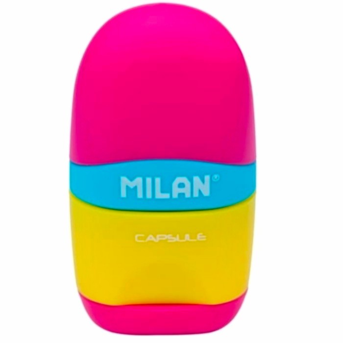 

Penghapus Dan Rautan Pensil MILAN SHARPENER + ERASER KAPSULE 47012