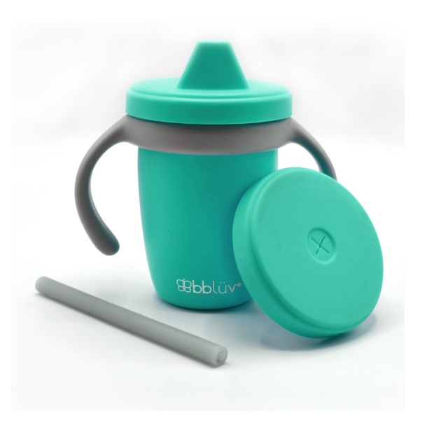 Bbluv Kup - Convertible Silicone 4-in-1 Transition Sippy Cup Botol Minum Anak Botol Minum Anak Bayi Kecil Bottle Training Handle