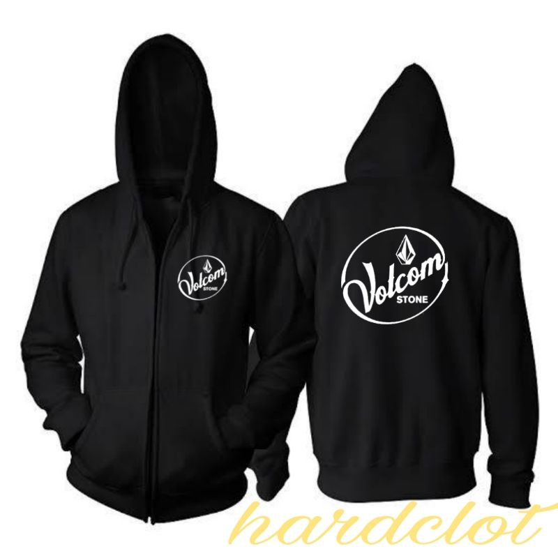 jaket sweater zepper logo volcom stone