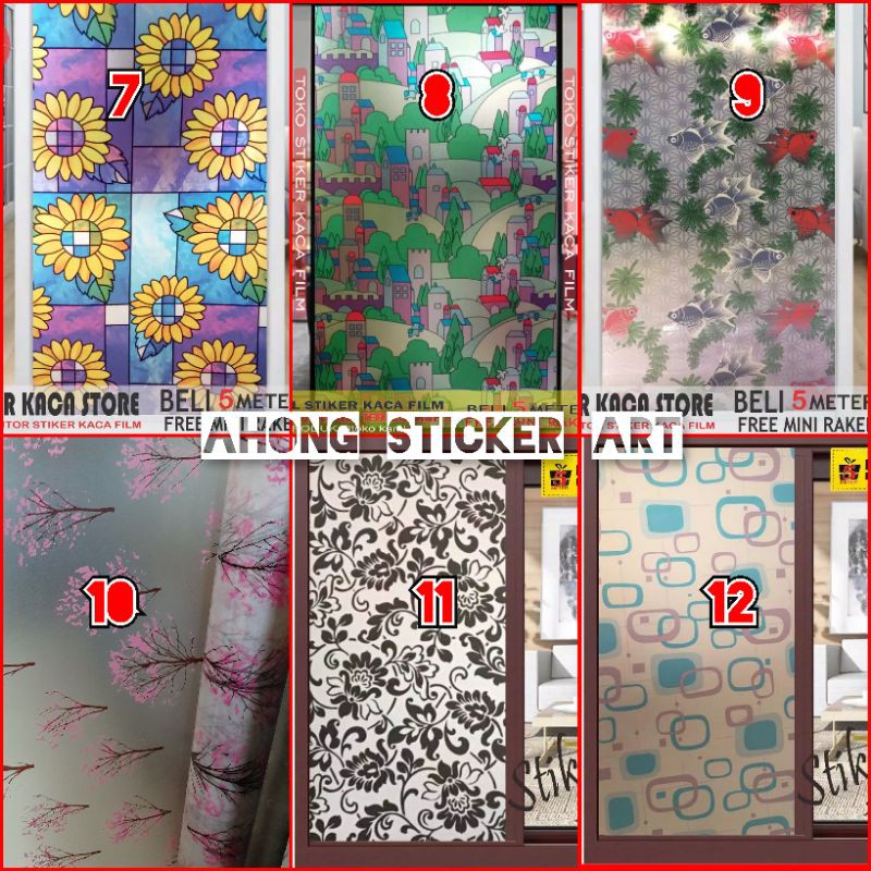 STIKER KACA MOTIF/STICKER KACA MOTIF/NEW MOTIF/TERLARIS KACA MOTIF