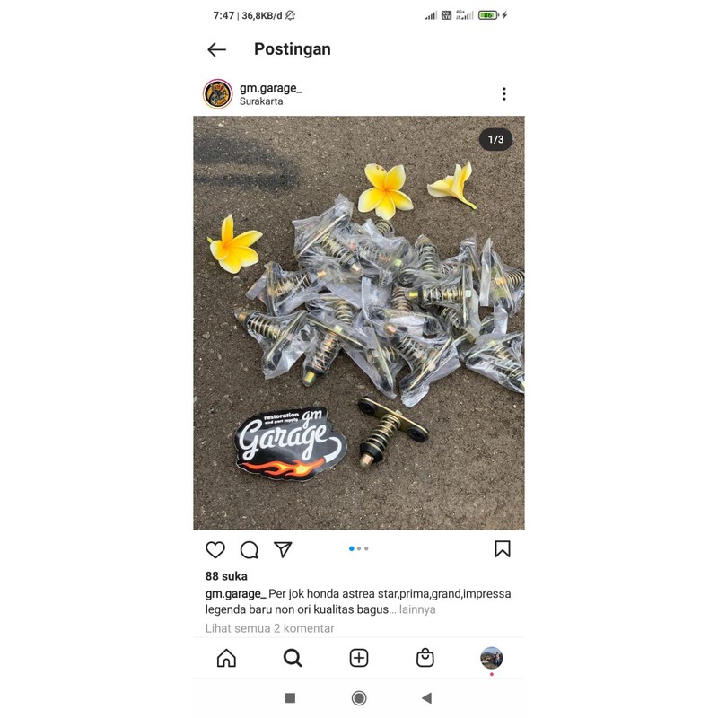 per jok honda astrea series