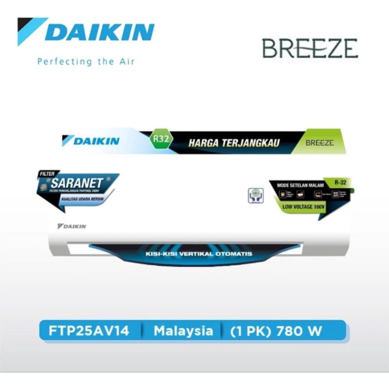 AC DAIKIN 1 PK FTP-25AV + PEMASANGAN KHUSUS CILEGON