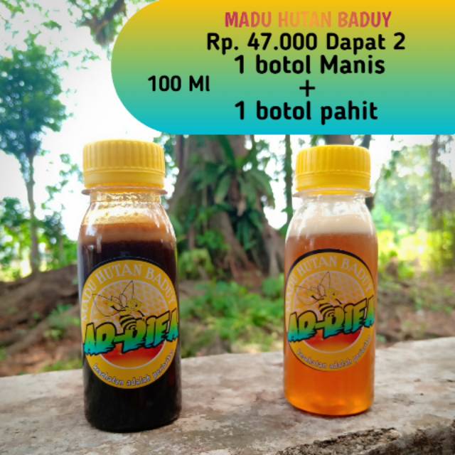 

PROMO...!!! Madu Hutan MANIS +PAHIT Suku Baduy, 100 Ml PAKET SUPER HEMAT, Madu AD-Difa