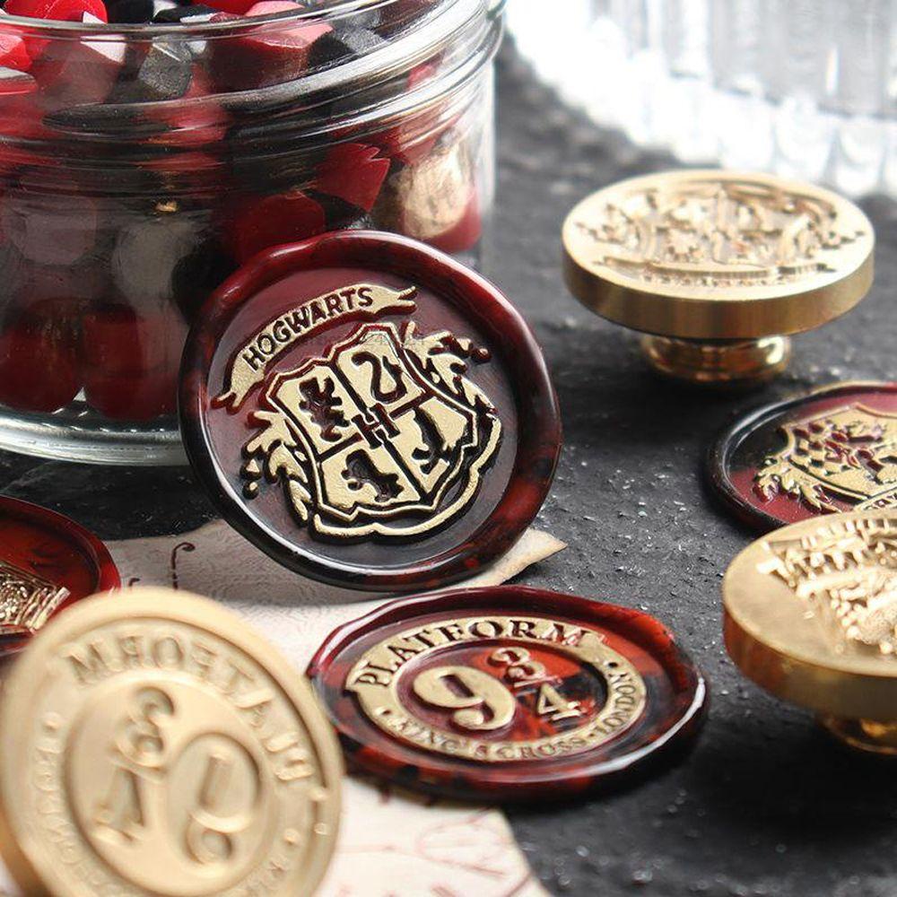 [Elegan] Sealing Wax Stamp 3CM Retro Kartu Hadiah Kado Posting Pernikahan Deathly Hallows Copper Head Wax Seal