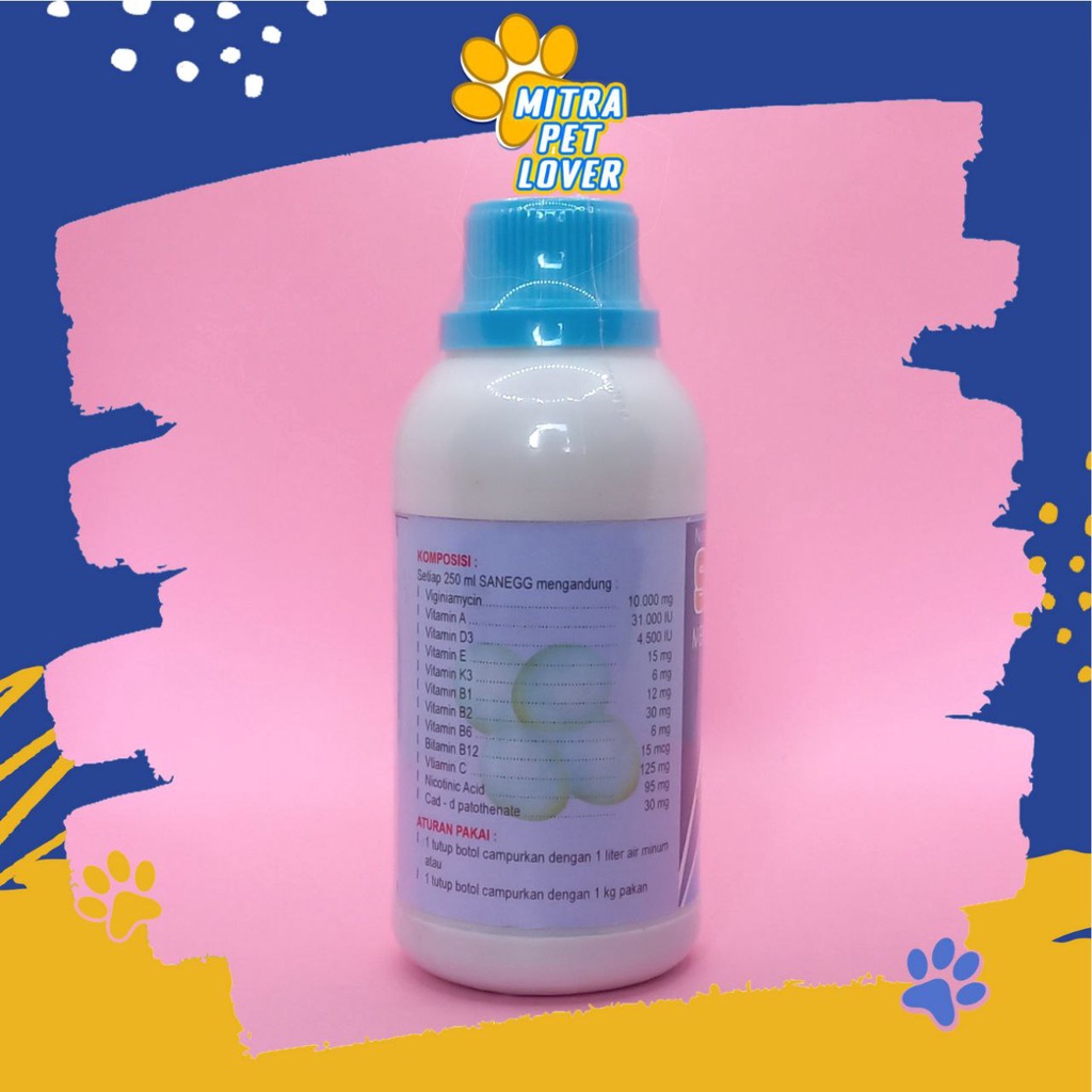 PEMACU PRODUKSI TELUR BEBEK - SAN EGG LIQUID 250 ML - CEPAT BERTELOR BANYAK, TAMBAH NAFSU MAKAN &amp; IMUN DAYA TAHAN TUBUH - MURAH GARANSI KUALITAS ASLI ORIGINAL - ITIK DUCK UNGGAS SANEGG NUTRISI - PET TAMASINDO SUPLEMEN OBAT &amp; VITAMIN TERNAK MITRAPETLOVER