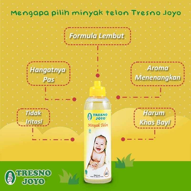 ( Isi 3 Pack ) Tresno Joyo Minyak Telon 100 ml (Free Minyak Telon 30 ml)