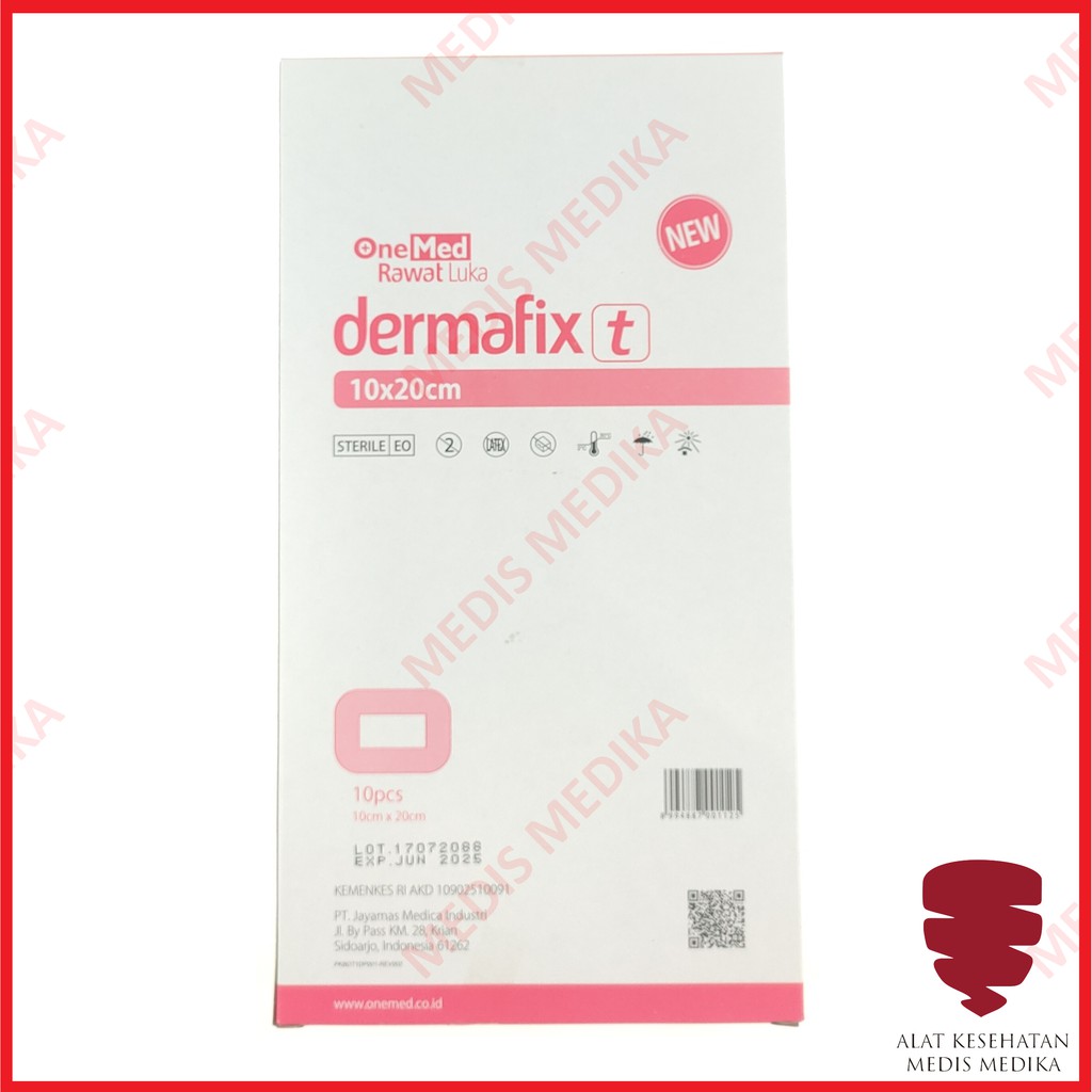 Dermafix T 10 x 20 cm Onemed Plaster Transparan 10x20cm Peralatan P3K Plester Luka  Sesar Anti Air Bening 10x20 20cm