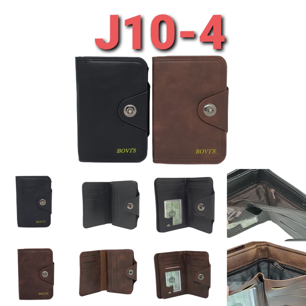 Dompet Pria Tanggung 3/4 Terbaru Model Kancing Magnet Bahan Kulit Sintetis Premium Keren Anak Muda