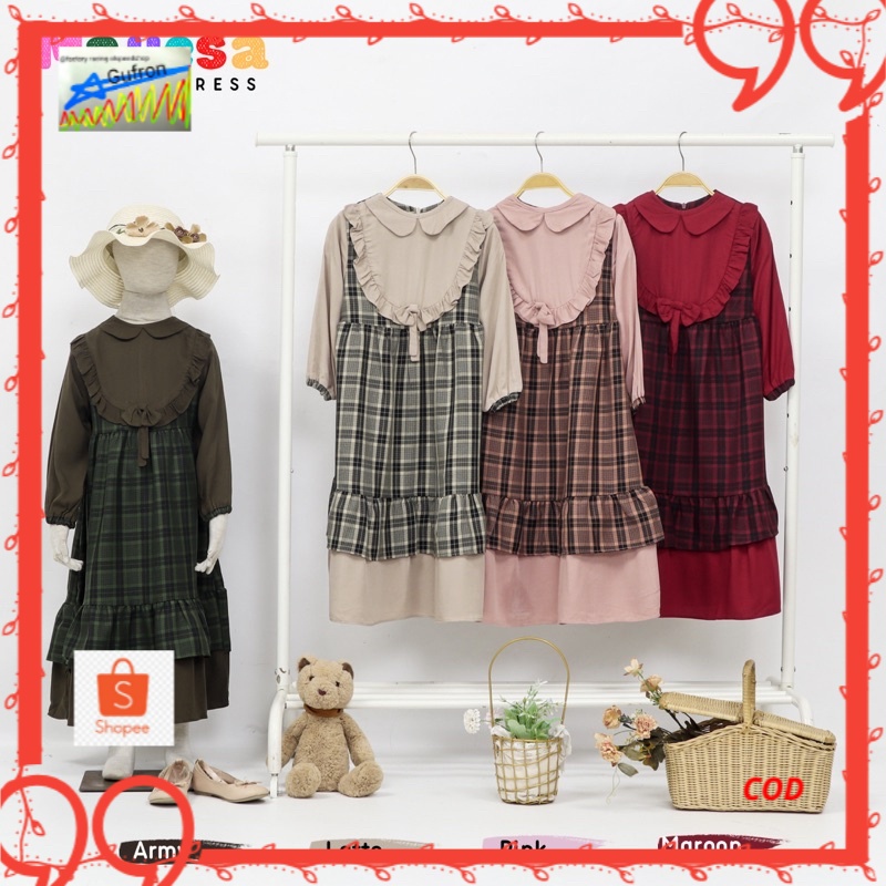 Baju gamis anak MAYESA DRESS hayya premium