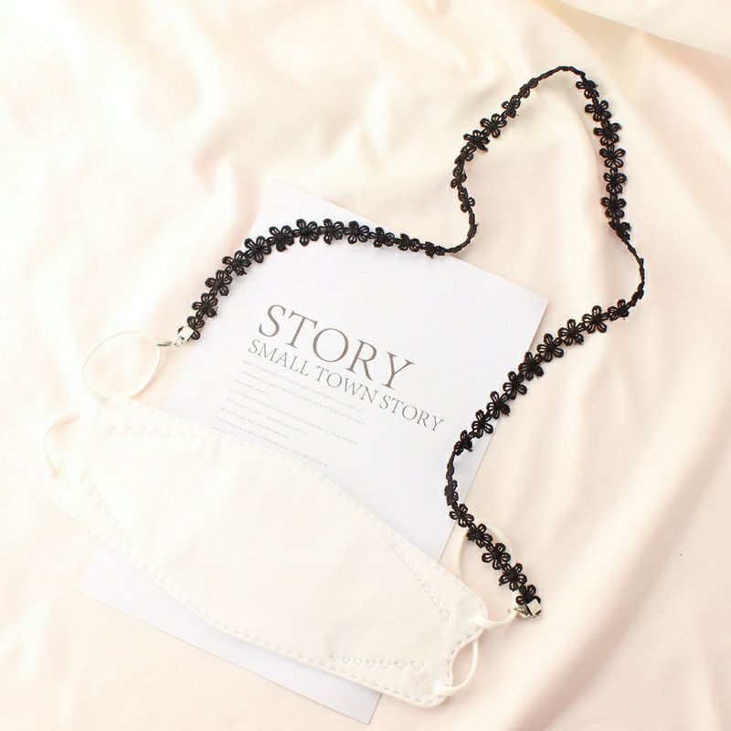 Strap Masker Artis Ivan Gunawan Ruben Nagita Lanyard Tali Kalung Renda Kain Motif