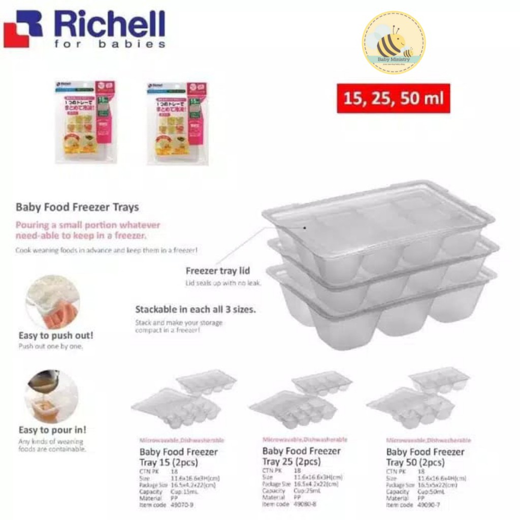 RICHELL Baby Food Freezer Tray // Tempat Penyimpan MPASI Bayi