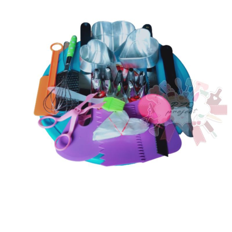 SET AA PAKET DEKORASI KUE ULANG TAHUN GRATIS 3PCS LOYANG LOVE MINI  / LOYANG KUE MURAH