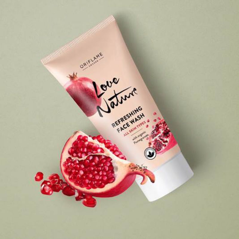 LOVE NATURE REFRESHING FACE WASH WITH ORGANIC POMEGRANATE / WITH ORGANIC STRAWBERRY / WITH ORGANIC TEA TREE / SHOWER PUFF PREMIUM / SHOWER PUF / SPONS BADAN / SPONGE MANDI