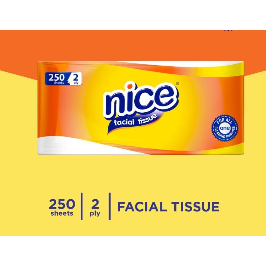 TISU WAJAH NICE 250 SHEET FACIAL TISSUE SOFT PACK