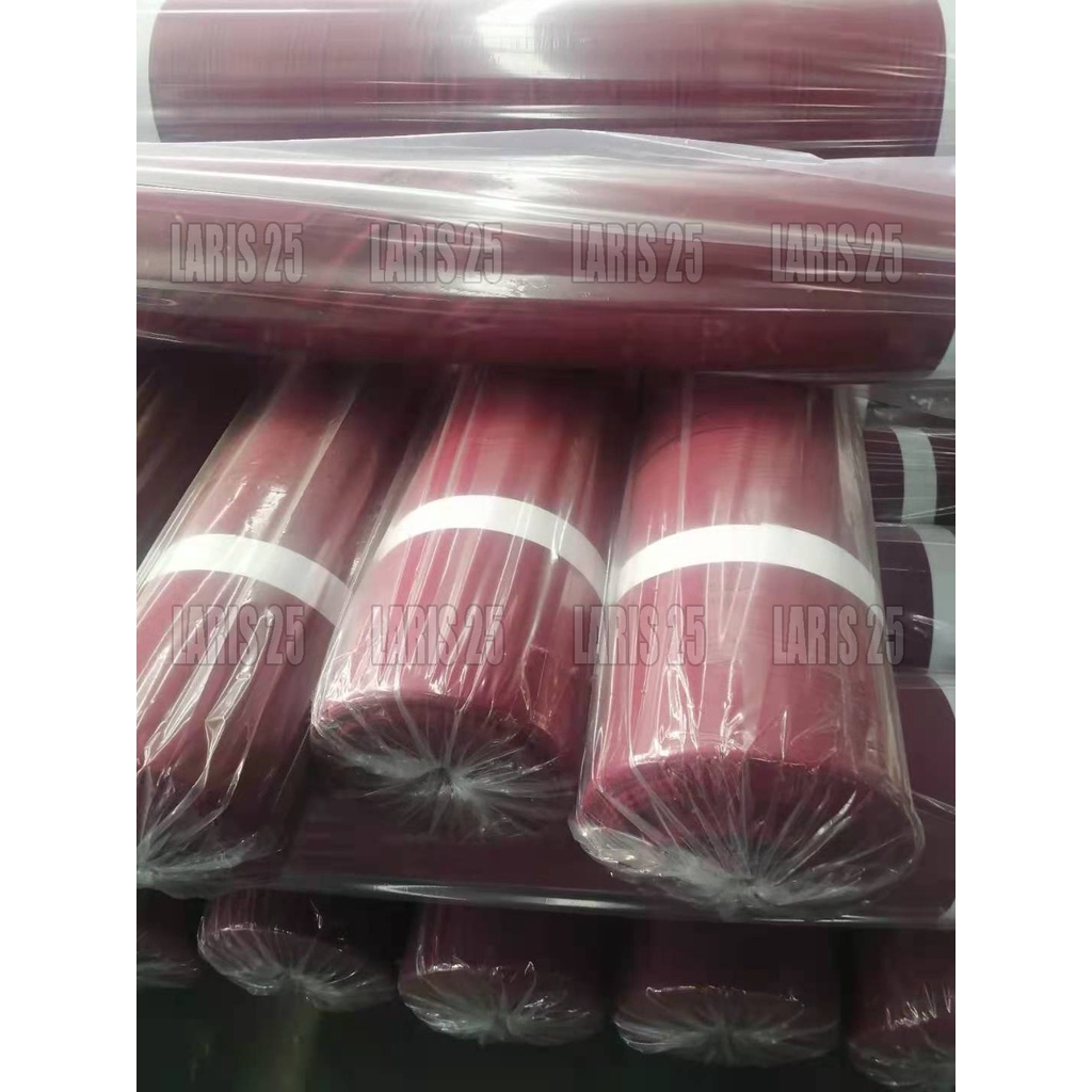 TERMURAH BAHAN KAIN PER ROLL 100 METER TERLARIS KATUN MIKROTEX KAIN WARNA MAROON MERAH