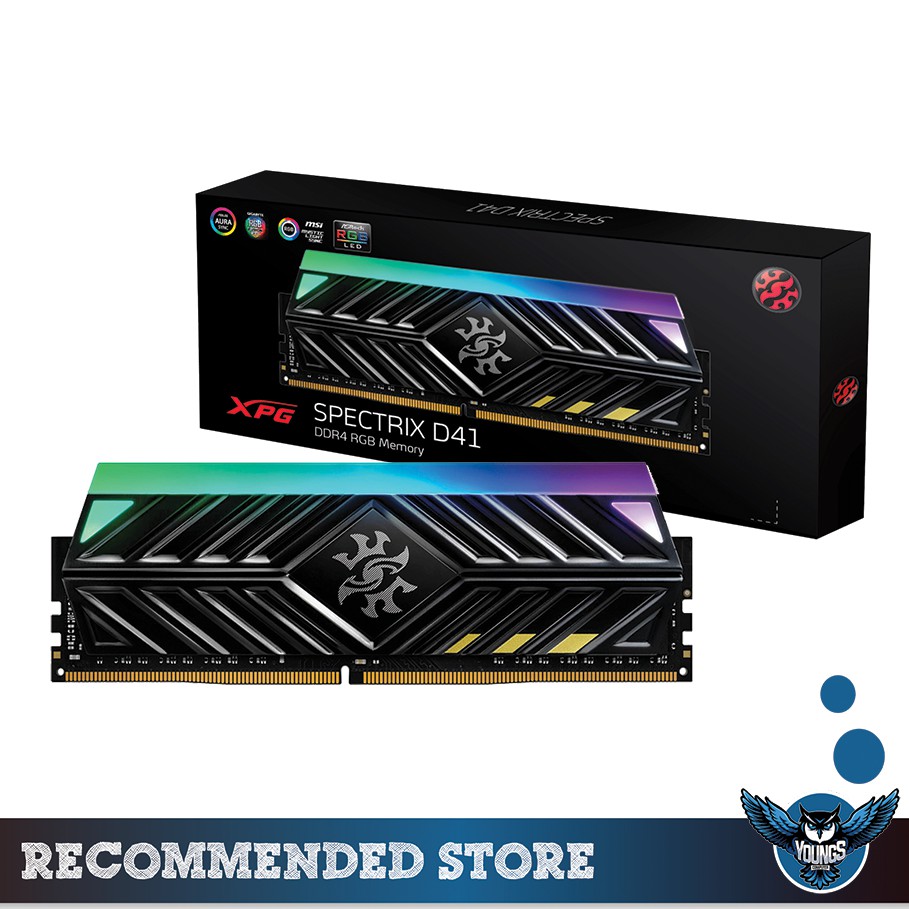 RAM XPG SPECTRIX D41 RGB 8GB 3200 (1x8GB) single adata ddr4 pc 3200mhz