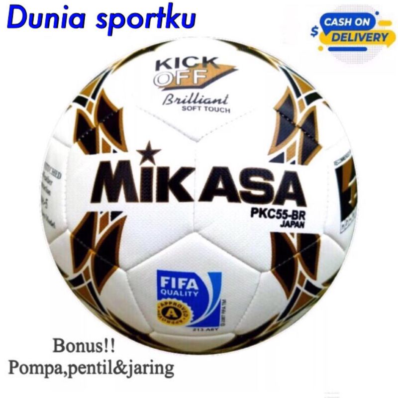 Bola sepak MIKASA lapangan BESAR TERBARU SIZE 5 asli original impor 100% WATER RESISTANT
