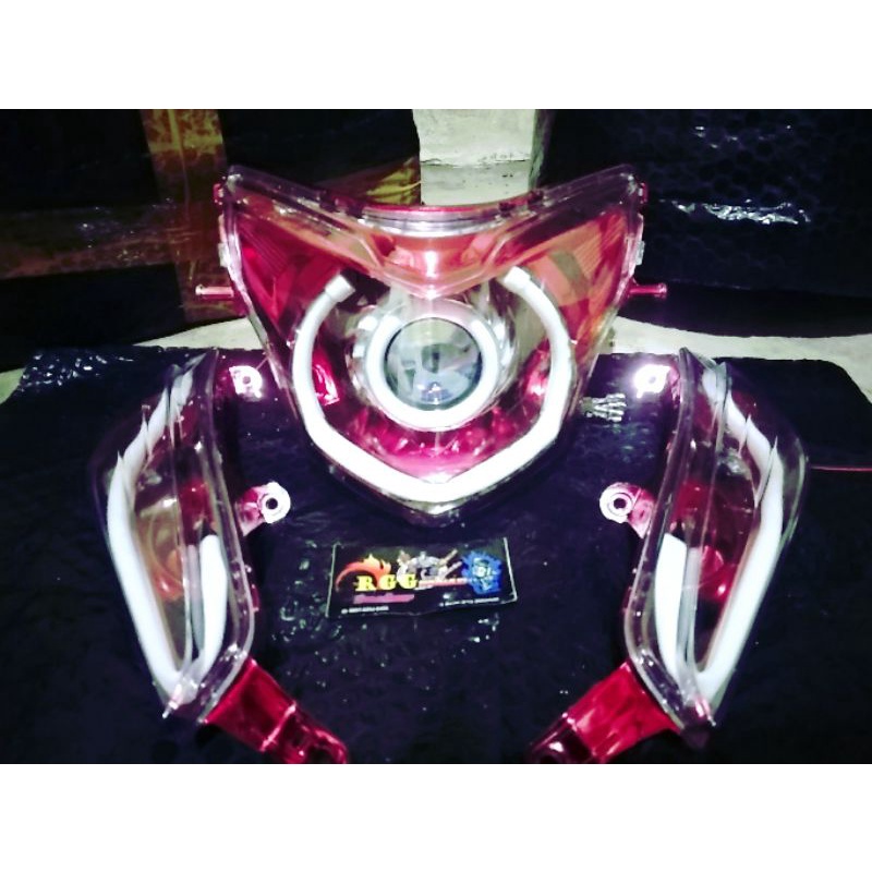 Reflektor lampu depan Jupiter MX new | Jupiter MX 135 new Projie Hi low plus alis