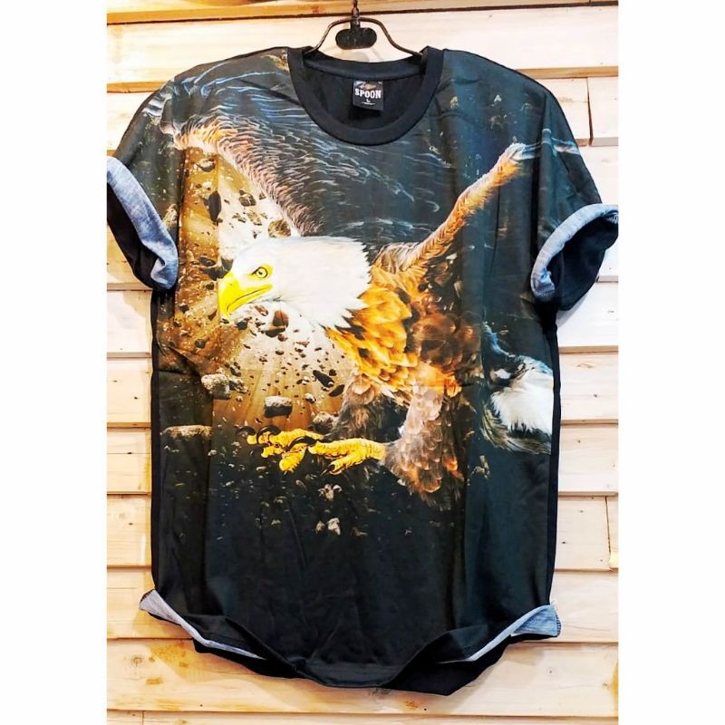 Tshirt Baju Kaos Printing 3D Bird Burung Bangkok Thailand Fullprint Import Marcelo Spoon Distro