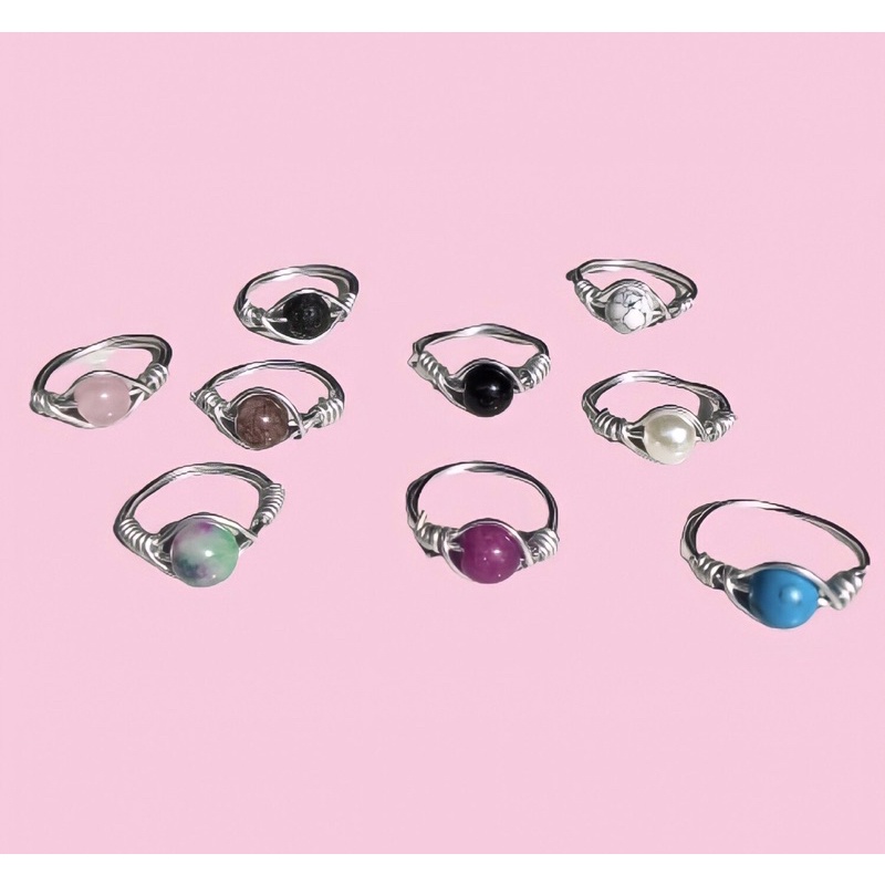 wire ring cincin kawat stone