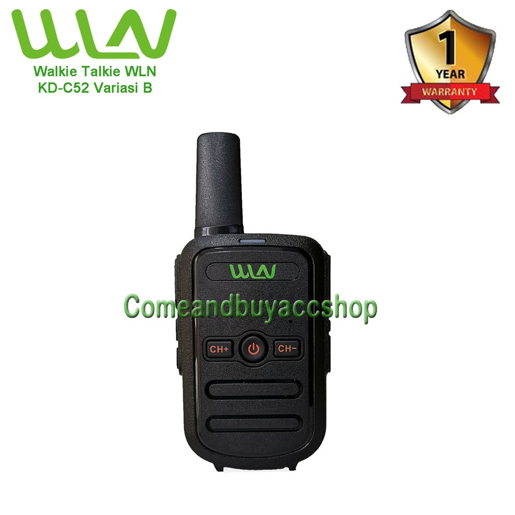 HT WLN KD-C52 HITAM (ISI 2 PCS) Dengan Charger Desktop (Charger duduk) - LIST VARIASI 1