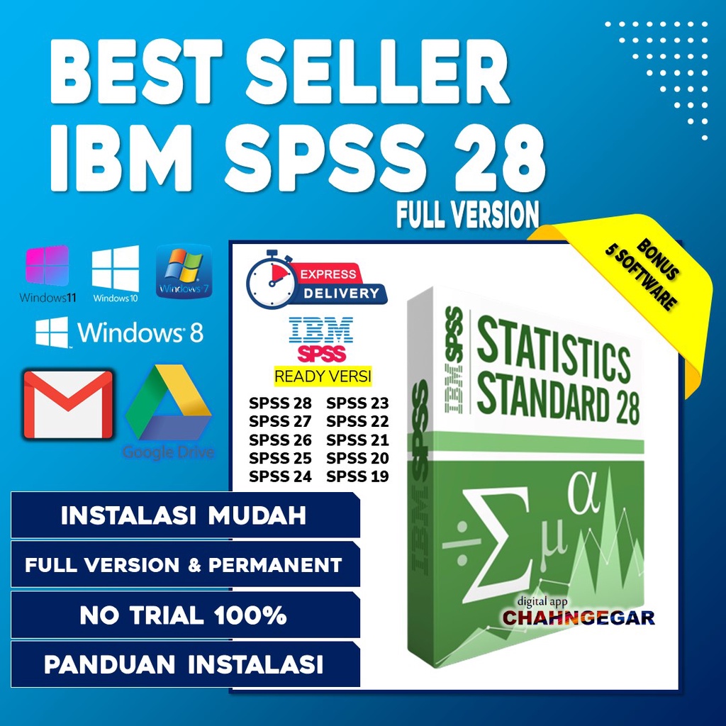 PROMO SPSS Statistics 28 Terbaru Full Version Software SPSS 27 Statistik Bidang Ilmiah | Spss 26 Spss 25 | Spss 23