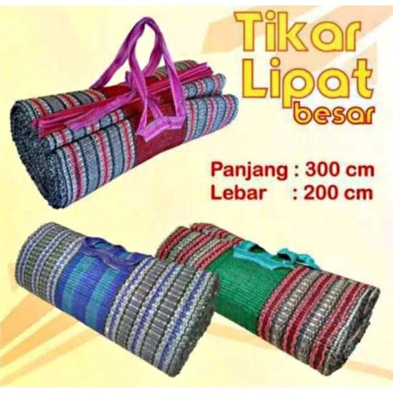 (PROMO) Tikar hajatan JUMBO UK 200x300cm / tikar gulung / tikar lipat / tikar anyaman JUMBO 200X300