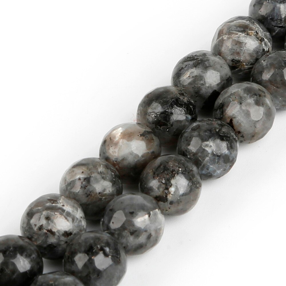 38-93 Pcs Kedatangan Alami Hitam Moonstone Faceted Bola Bola Manik-manik untuk DIY Kalung Membuat Perhiasan Memilih Ukuran 4 6 8 10 Mm Grosir