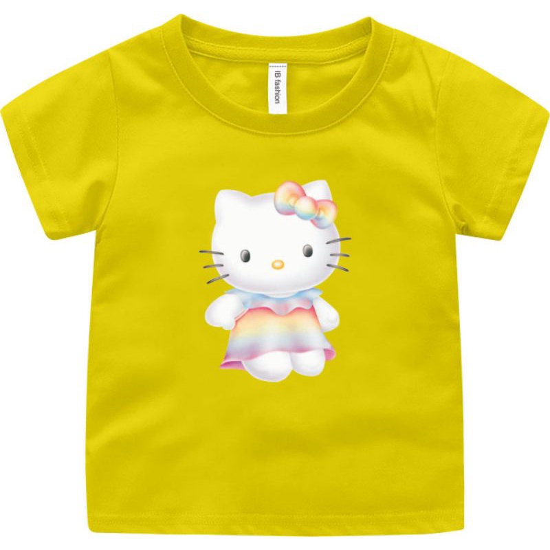 Kaos Anak Cewek Gambar Hello Kitty Atasan Anak Usia 2 Sampai 10 Tahun T shirt Anak Kaos Oblong Anka