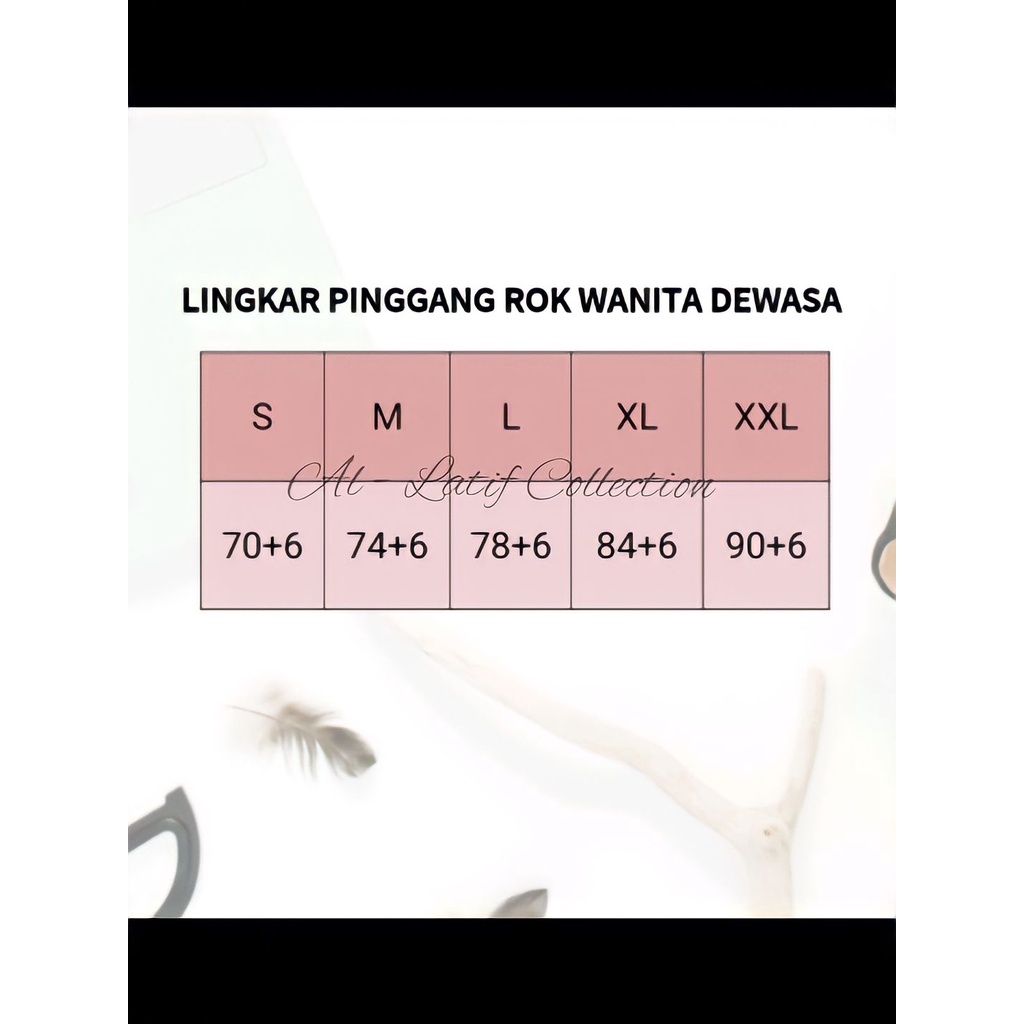 Pola jiplak / pola instan rok setengah lingkaran