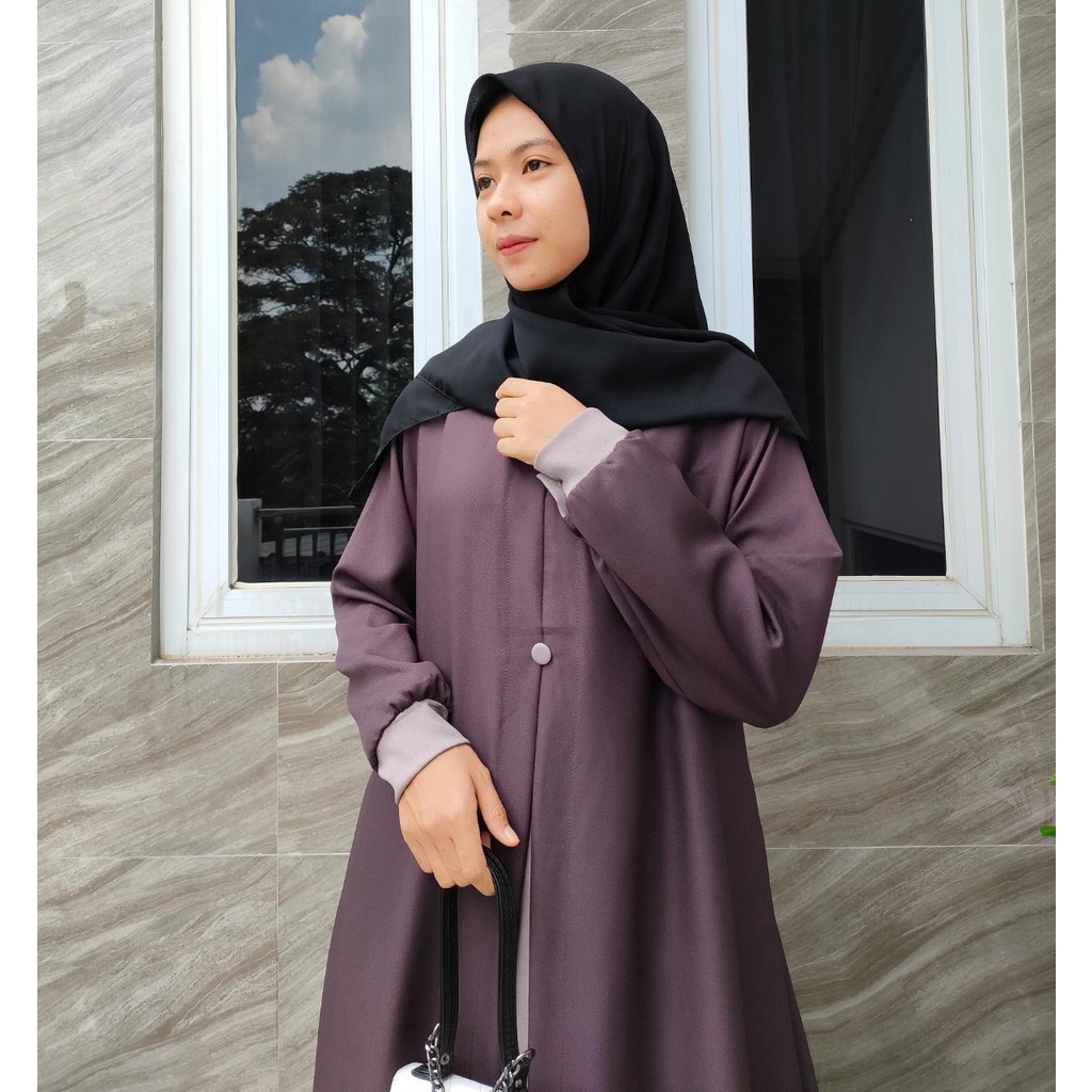 Gamis Ity Crepe Rompi / Gamis Ity Crepe Kombinasi / Gamis Ity Crepe Cardigan
