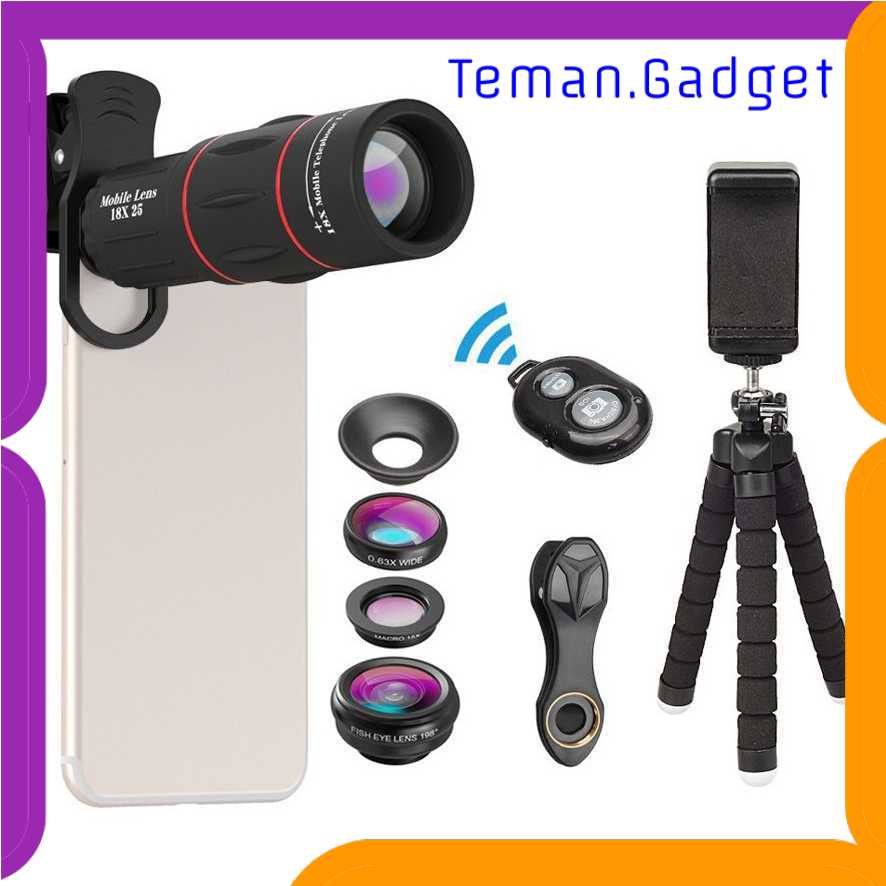 TG-A2 APEXEL 4in1 Lens Fisheye+Macro+Wide+Telephoto+Tripod+Shutter T18XBZJ5