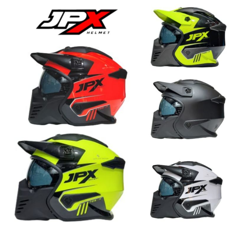 Helm Modular Cross JPX MX 726-R Half Face dan Full face