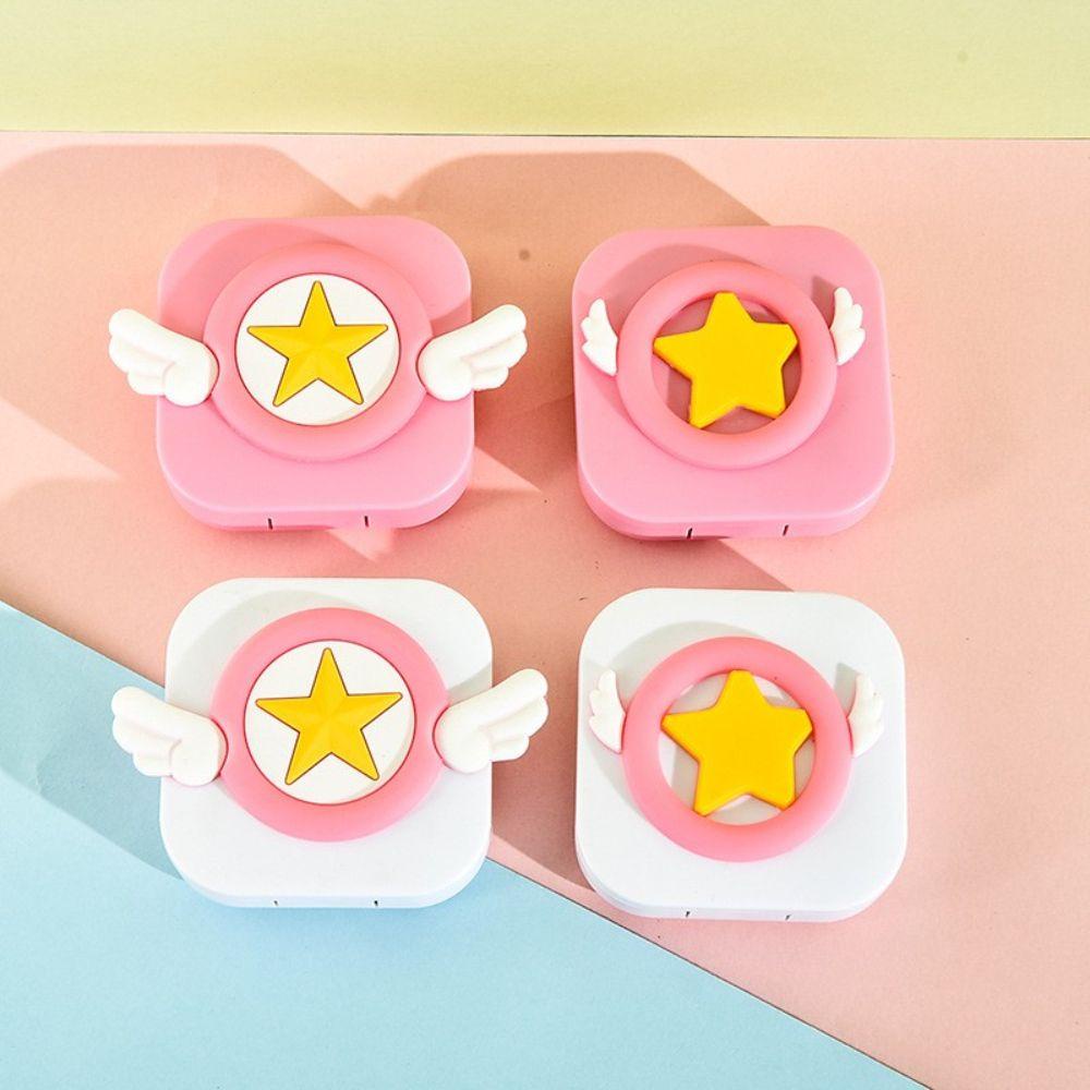 [Elegan] Wadah Lensa Kontak Mini Kartun Wings Star Sakura Lens Alat Menyusui