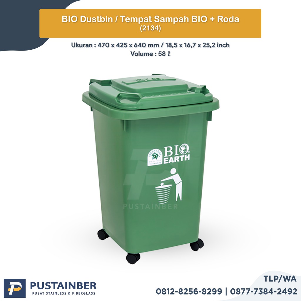 Jual Tong Sampah Plastik Bio Earth 2134 Roda Shopee Indonesia