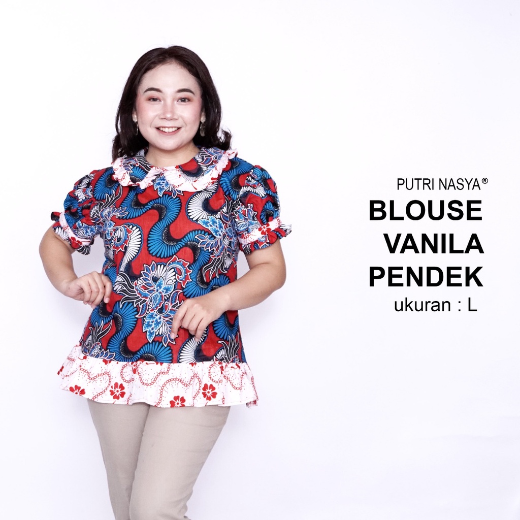 Blouse Batik Big Size Wanita Kantor/ Atasan Batik Kerja Jumbo LD 140 / Pakaian Atasan Wanita Model Blus Jumbo Seragam Kerja Batik / Pakaian Kekinian L-XL-2L-3L-4L-5L-6L-7L Model Terbaru Atasan Big