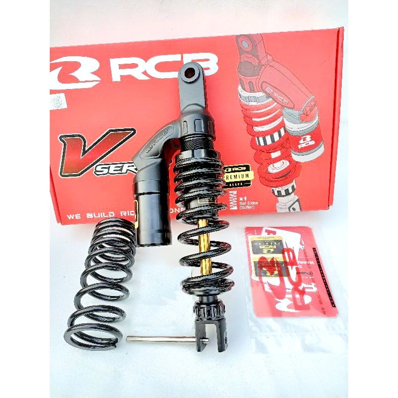 shockbreaker rcb full black as gold matic RCB VS &amp; MB 2 Black SERIES Premium Mio, Vario, Vario125, Vario 125 New, Vario150, Vario 150 New, Vario 160, Beat, Beat New, Beat Fi, Beat Street, Beat Deluxe, Scoopy New, Sky Drive Geneo, Mio M3