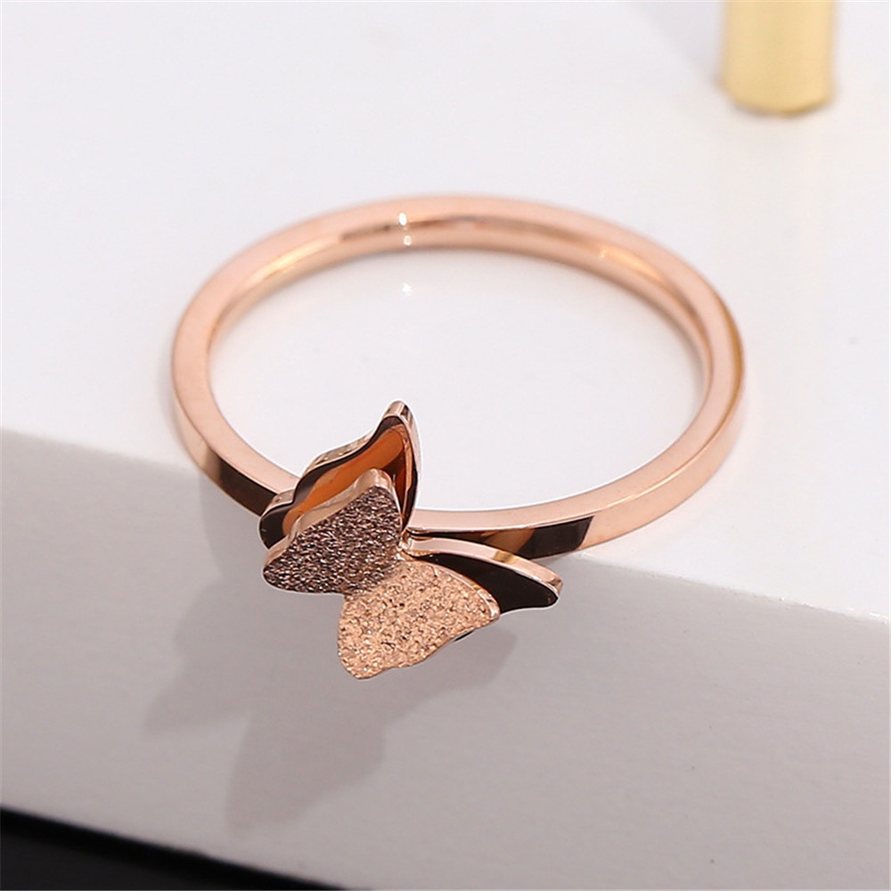 【COD Tangding】Simple Butterfly Index Finger Ring Female Fashion Decorative Ring Ornaments