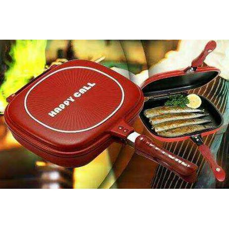 Murah Happy Call Wajan Teflon Grill Pan Steak Ikan Seafood 32Cm Laurusmart