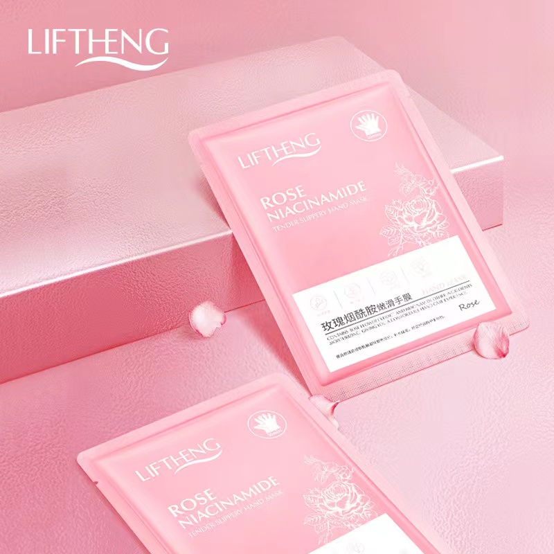 LIFTHENG ROSE NIACINAMIDE TENDER SLIPPERY HAND MASK