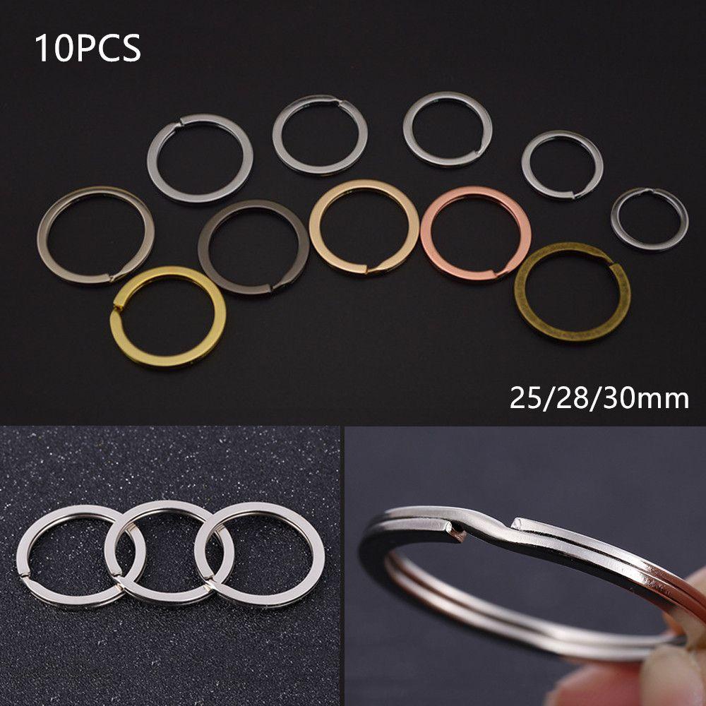 Lily 10pcs/lot 25mm 28mm 30mm Split Kunci Ring Bulat Konektor Saku Carabiner