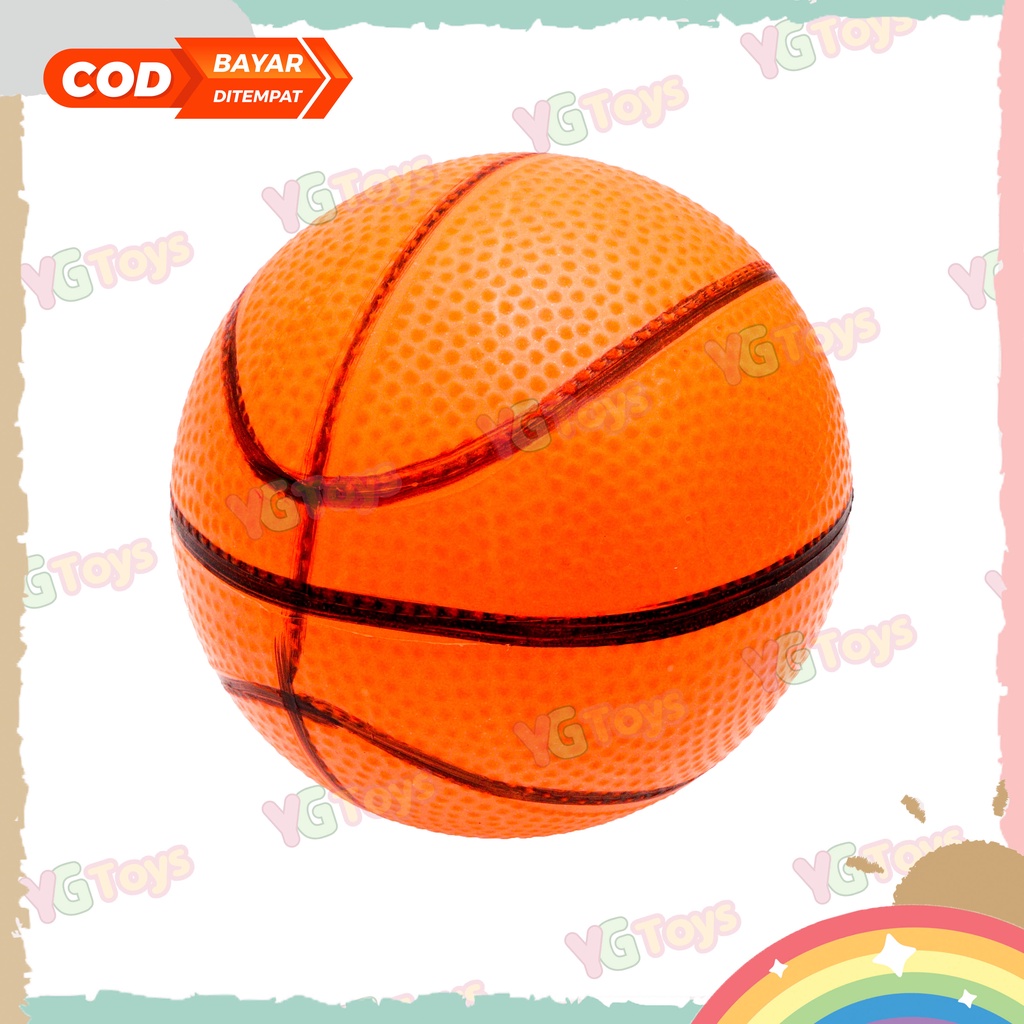 YGtoys Bola Karet Mainan Anak Motif Basket