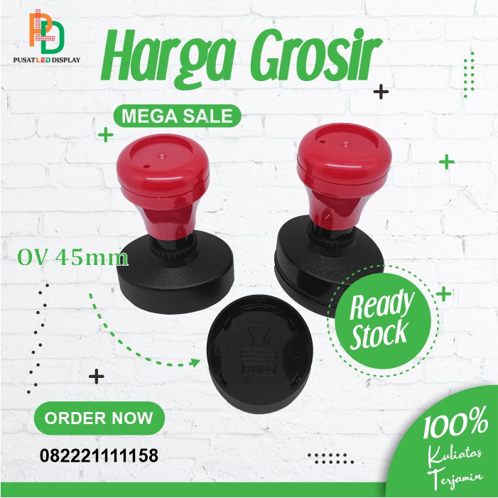 

OV45 - Gagang Stempel Flash Kilat Warna Ukuran Oval 45x34 MM
