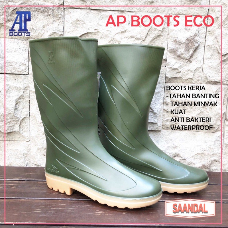 AP Eco 2017 Safety Sepatu Boots Hijau APD (BISA SATUAN COD)