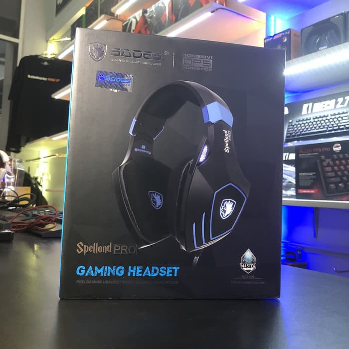 HEADSET GAMING SADES 910 s SPELLOND PRO (SURROUND DPS NOISE KILLER)