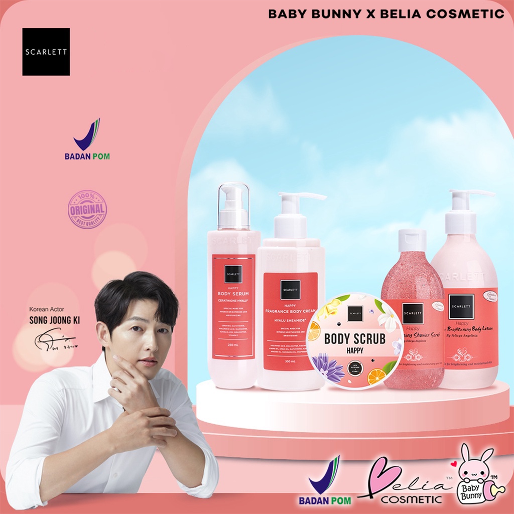 ❤ BELIA ❤ Scarlett Whitening Body Lotion | Shower Scrub | Body Scrub | Face Serum | Facial Wash | Toner | Acne | Sabun Soap | Shampoo | Conditioner | Day Night Cream SCARLET BPOM By Felicya Angelista