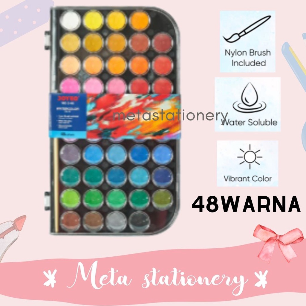 

Cat Air / Watercolor Pallete Joyko 48 Warna WC-3-48 SF6