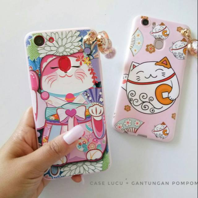 Case Lucu + Gantungan Pompom Xiaomi Redmi 5+