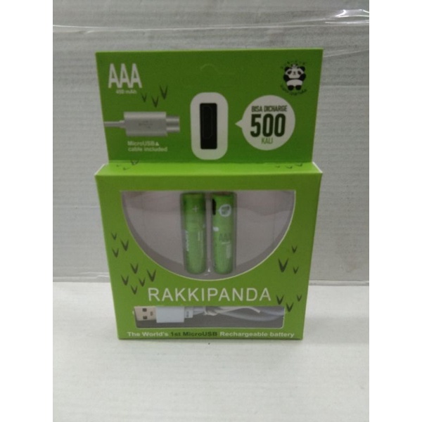 Baterai AAA A3 Rechargeable Isi Ulang 500 Kali Rakkipanda Original