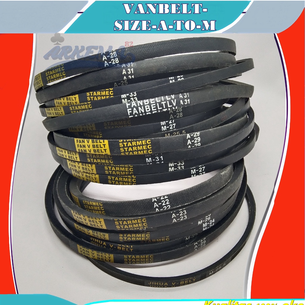 VANBELT / VBELT / FANBEL / PEMBEL / FANBEL MESIN CUCI  VANBELT MESIN CUCI MULTI size A